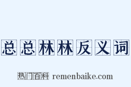 总总林林反义词是什么意思的图片